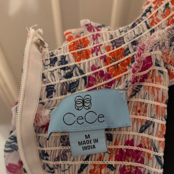 CeCe Multicolor Floral Print Dress - Picture 2 of 5